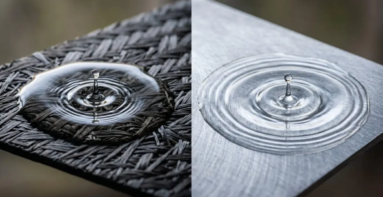 Comparaison microscopique de l'absorption des vibrations entre fibre de carbone et aluminium